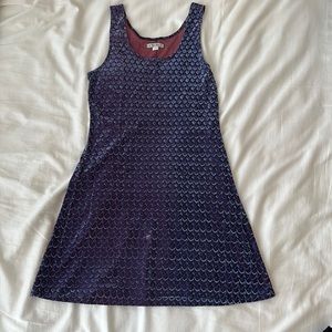 Iridescent Purple/Blue Velour Dress